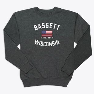 Bassett Wisconsin Patriot Premium Crewneck Sweatshirt