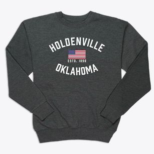 Holdenville Oklahoma Patriot Premium Crewneck Sweatshirt