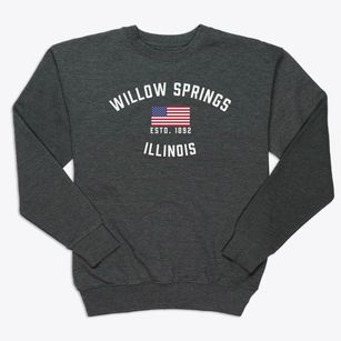 Willow Springs Illinois Patriot Premium Crewneck Sweatshirt