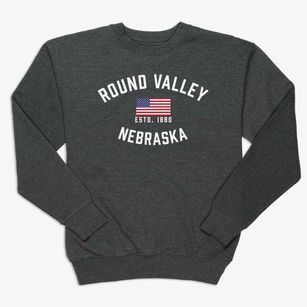 Round Valley Nebraska Patriot Premium Crewneck Sweatshirt