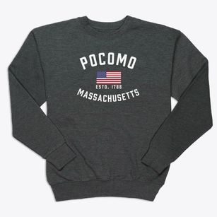 Pocomo Massachusetts Patriot Premium Crewneck Sweatshirt