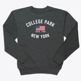 College Park New York Patriot Premium Crewneck Sweatshirt