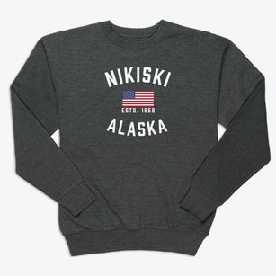Nikiski Alaska Patriot Premium Crewneck Sweatshirt