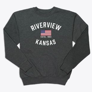 Riverview Kansas Patriot Premium Crewneck Sweatshirt