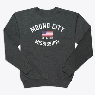 Mound City Mississippi Patriot Premium Crewneck Sweatshirt