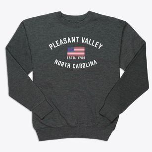 Pleasant Valley North Carolina Patriot Premium Crewneck Sweatshirt