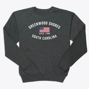Greenwood Shores South Carolina Patriot Premium Crewneck Sweatshirt