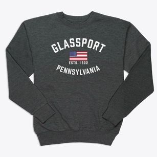 Glassport Pennsylvania Patriot Premium Crewneck Sweatshirt