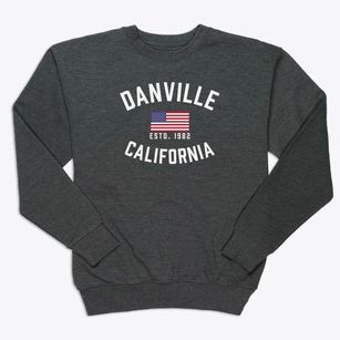 Danville California Patriot Premium Crewneck Sweatshirt