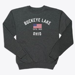 Buckeye Lake Ohio Patriot Premium Crewneck Sweatshirt
