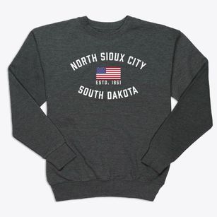 North Sioux City South Dakota Patriot Premium Crewneck Sweatshirt