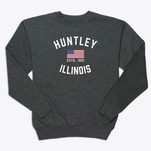 Huntley Illinois Patriot Premium Crewneck Sweatshirt