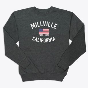 Millville California Patriot Premium Crewneck Sweatshirt