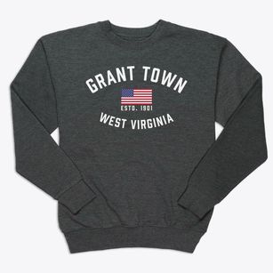 Grant Town West Virginia Patriot Premium Crewneck Sweatshirt