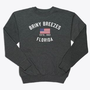 Briny Breezes Florida Patriot Premium Crewneck Sweatshirt