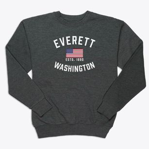 Everett Washington Patriot Premium Crewneck Sweatshirt