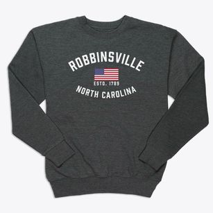 Robbinsville North Carolina Patriot Premium Crewneck Sweatshirt