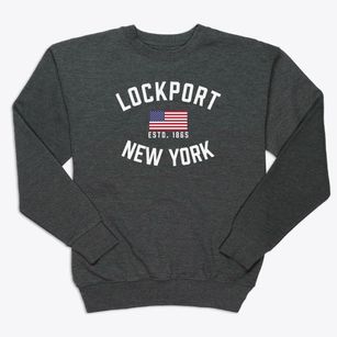 Lockport New York Patriot Premium Crewneck Sweatshirt