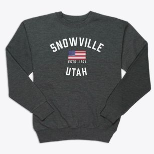 Snowville Utah Patriot Premium Crewneck Sweatshirt