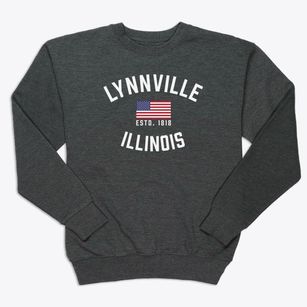Lynnville Illinois Patriot Premium Crewneck Sweatshirt