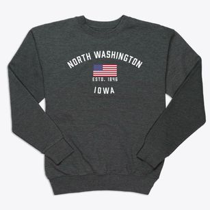 North Washington Iowa Patriot Premium Crewneck Sweatshirt