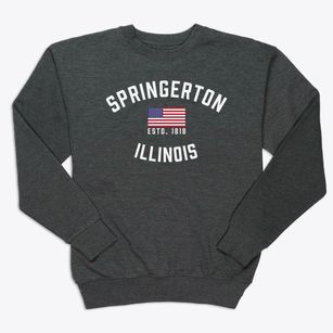 Springerton Illinois Patriot Premium Crewneck Sweatshirt