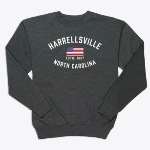 Harrellsville North Carolina Patriot Premium Crewneck Sweatshirt