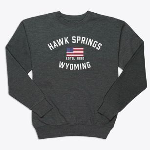 Hawk Springs Wyoming Patriot Premium Crewneck Sweatshirt