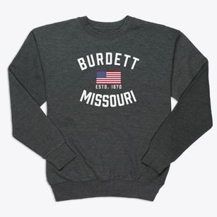 Burdett Missouri Patriot Premium Crewneck Sweatshirt
