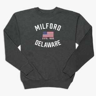 Milford Delaware Patriot Premium Crewneck Sweatshirt