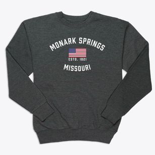 Monark Springs Missouri Patriot Premium Crewneck Sweatshirt