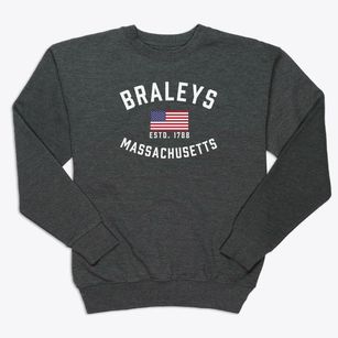 Braleys Massachusetts Patriot Premium Crewneck Sweatshirt