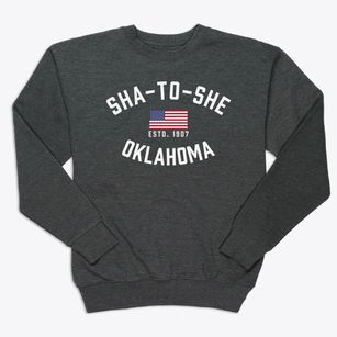 Sha-to-she Oklahoma Patriot Premium Crewneck Sweatshirt
