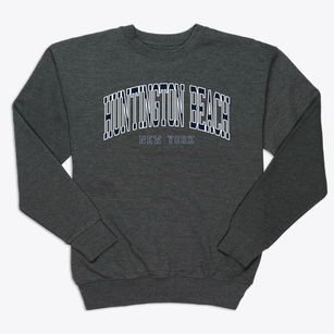 Huntington Beach New York Traditional Premium Crewneck Sweatshirt