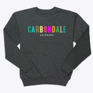 Carbondale Colorado Color Pop Premium Crewneck Sweatshirt