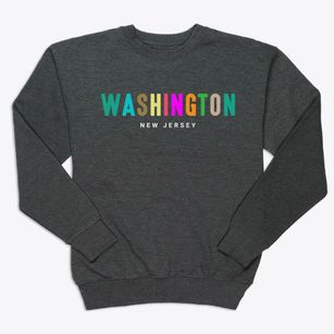 Washington New Jersey Color Pop Premium Crewneck Sweatshirt