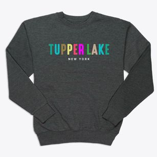 Tupper Lake New York Color Pop Premium Crewneck Sweatshirt