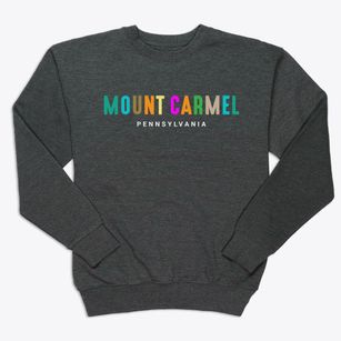 Mount Carmel Pennsylvania Color Pop Premium Crewneck Sweatshirt
