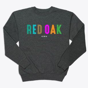 Red Oak Iowa Color Pop Premium Crewneck Sweatshirt