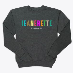 Jeanerette Louisiana Color Pop Premium Crewneck Sweatshirt
