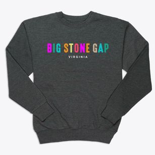 Big Stone Gap Virginia Color Pop Premium Crewneck Sweatshirt