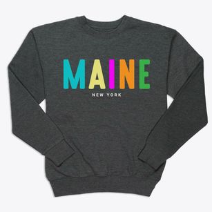 Maine New York Color Pop Premium Crewneck Sweatshirt