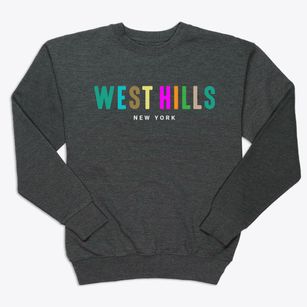 West Hills New York Color Pop Premium Crewneck Sweatshirt