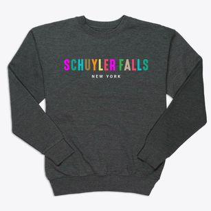 Schuyler Falls New York Color Pop Premium Crewneck Sweatshirt
