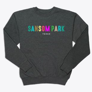 Sansom Park Texas Color Pop Premium Crewneck Sweatshirt