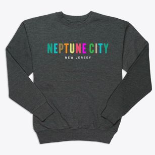 Neptune City New Jersey Color Pop Premium Crewneck Sweatshirt