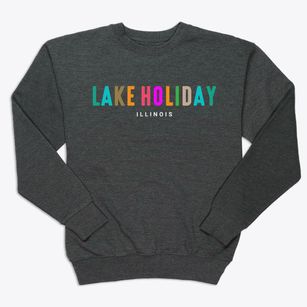 Lake Holiday Illinois Color Pop Premium Crewneck Sweatshirt