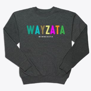 Wayzata Minnesota Color Pop Premium Crewneck Sweatshirt