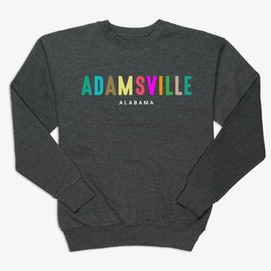 Adamsville Alabama Color Pop Premium Crewneck Sweatshirt