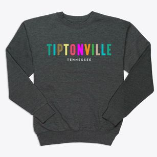 Tiptonville Tennessee Color Pop Premium Crewneck Sweatshirt